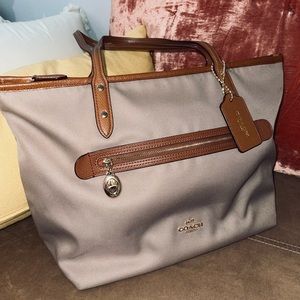 Small Coach Taupe Handbag